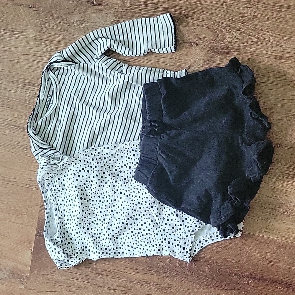 0-3 month black and white bundle